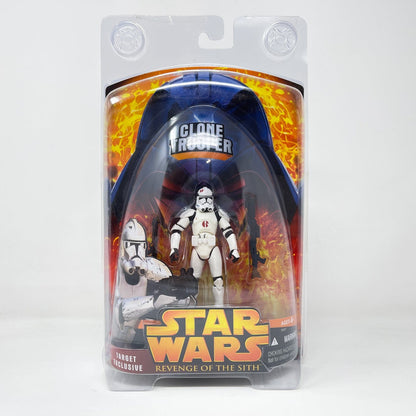 Vintage Hasbro Star Wars Mid MOC Clone Trooper (Sith Logo) - Hasbro Revenge of the Sith Target Exclusive (2005)