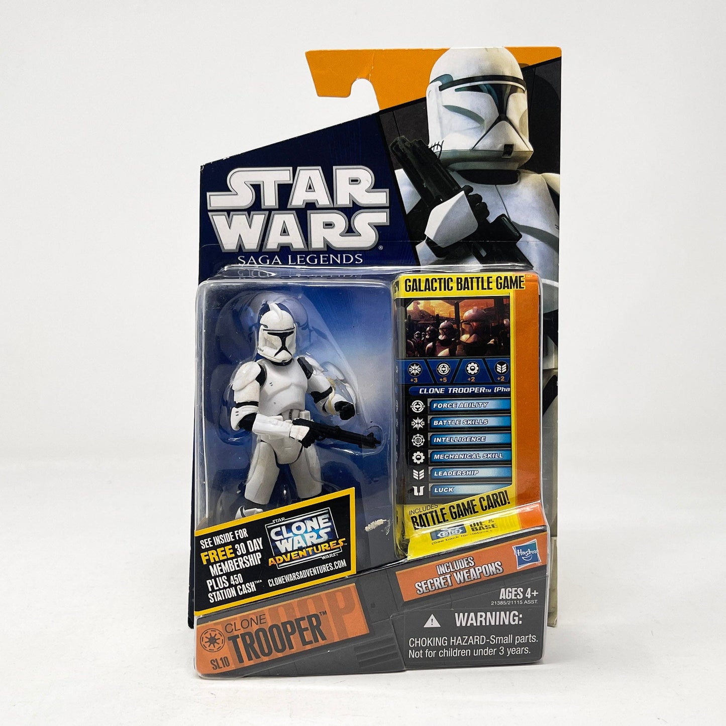 Vintage Hasbro Star Wars Mid MOC Clone Trooper SL10 - Hasbro Saga Legends 2009 Star Wars Action Figure