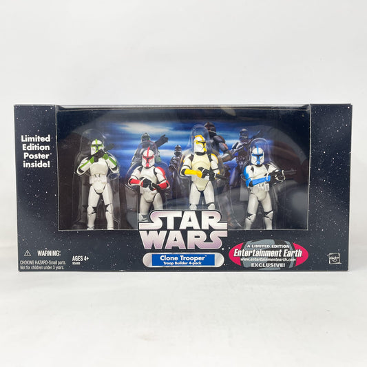 Vintage Hasbro Star Wars Mid MOC Clone Trooper Troop Builder 4-pack Colour Set - Original Trilogy Collection - MISB (2005)