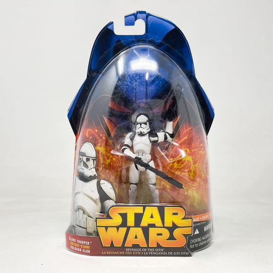 Vintage Hasbro Star Wars Mid MOC Clone Trooper (White) #06 - Hasbro ROTS 2005
