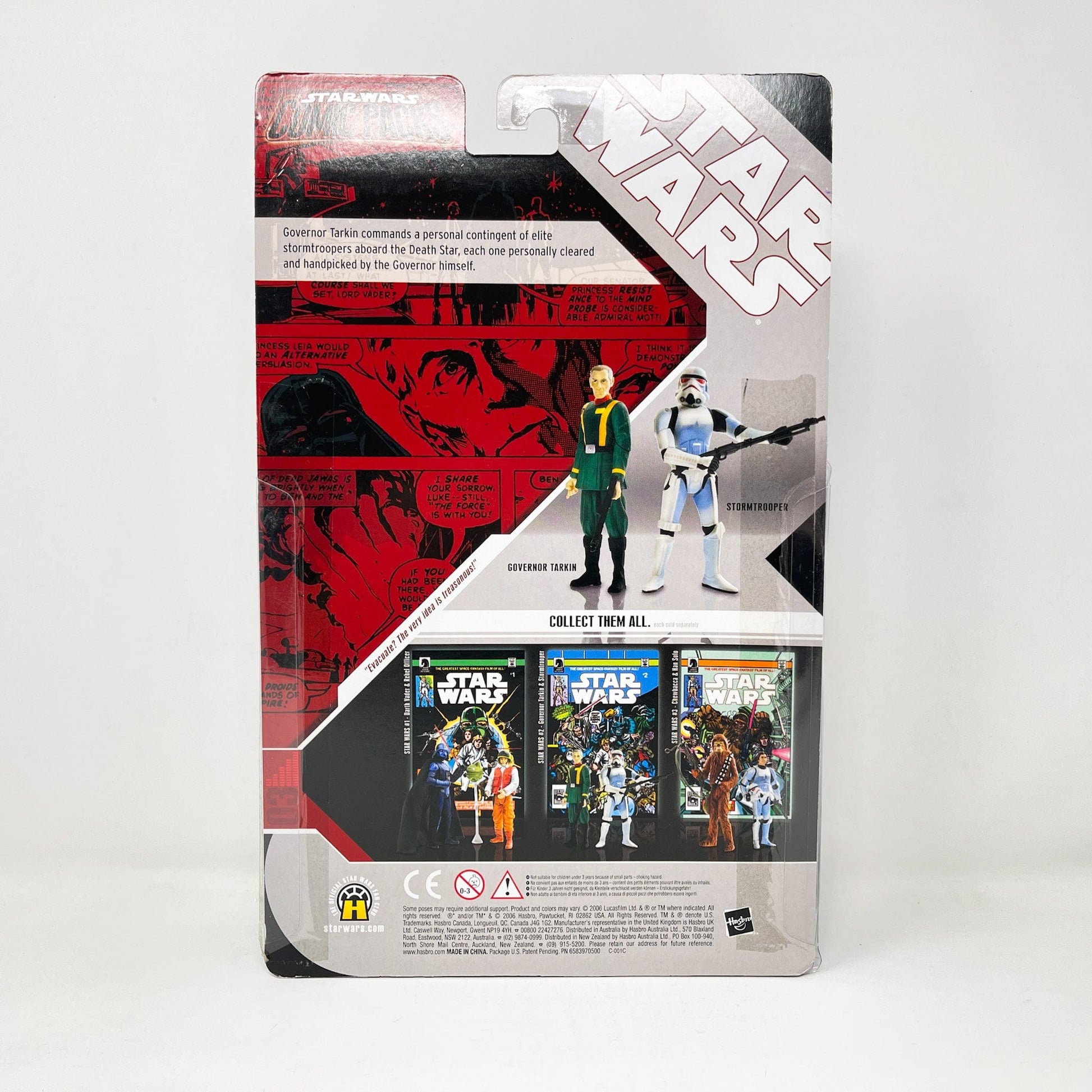 Vintage Hasbro Star Wars Mid MOC Comic Pack #03 Governor Tarkin & Stormtrooper- Hasbro Star Wars Darkhorse Comic Action Figure 2-Pack