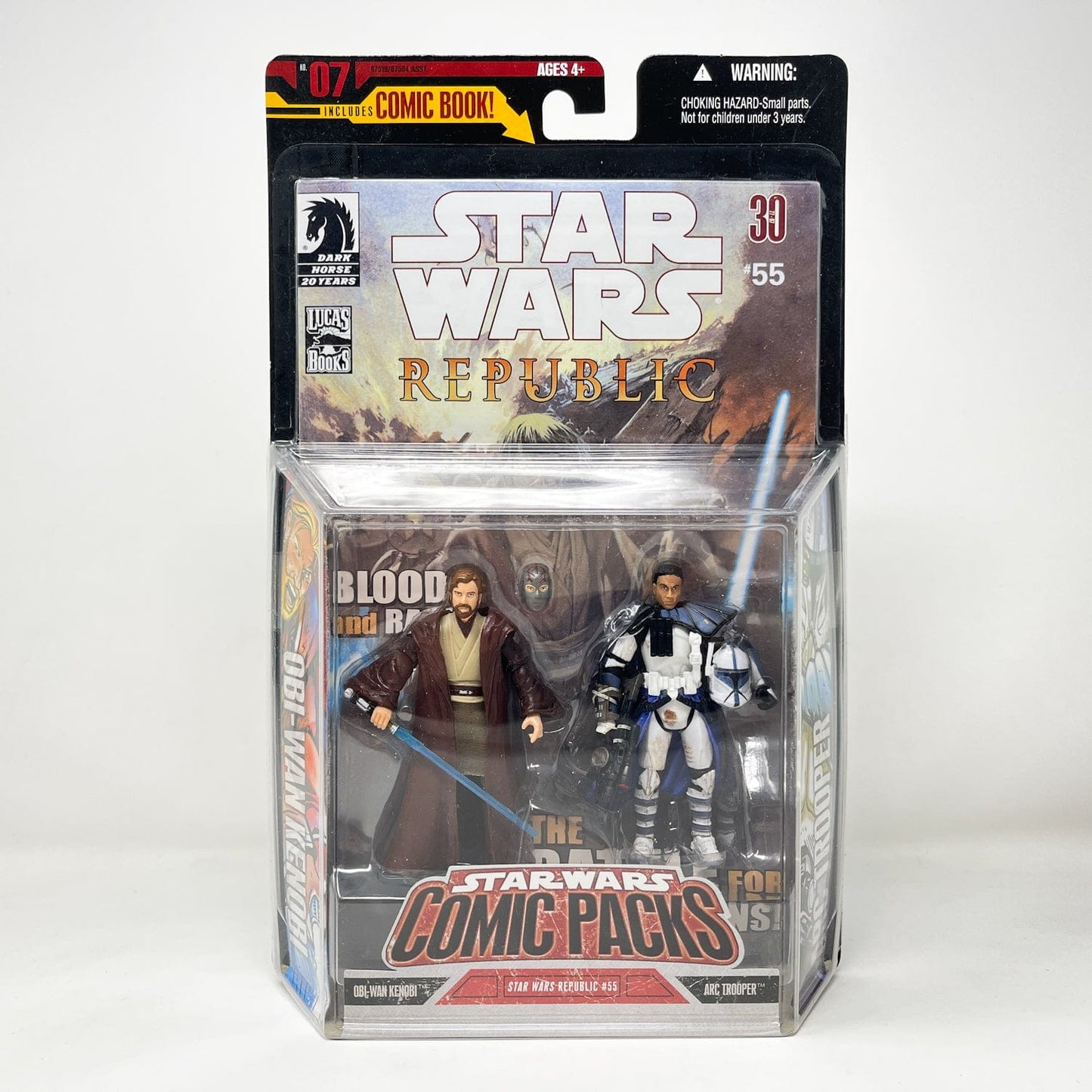 Vintage Hasbro Star Wars Mid MOC Comic Pack #07 Obi-Wan Kenobi & ARC Trooper - Hasbro Star Wars Darkhorse Comic Action Figure 2-Pack