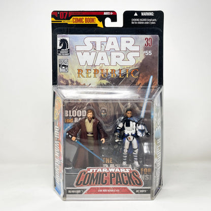 Vintage Hasbro Star Wars Mid MOC Comic Pack #07 Obi-Wan Kenobi & ARC Trooper - Hasbro Star Wars Darkhorse Comic Action Figure 2-Pack