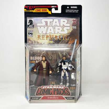 Vintage Hasbro Star Wars Mid MOC Comic Pack #07 Obi-Wan Kenobi & ARC Trooper - Hasbro Star Wars Darkhorse Comic Action Figure 2-Pack