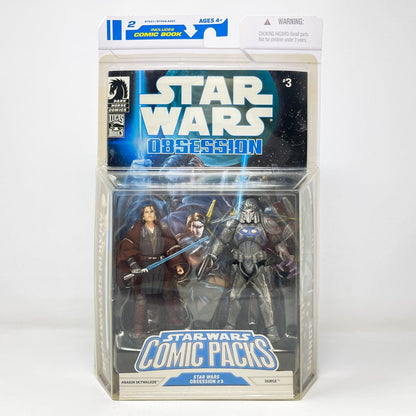 Vintage Hasbro Star Wars Mid MOC Comic Pack #2 Anakin Skywalker & Durge - Hasbro Dark Horse Comic Action Figure 2-Pack (2008)