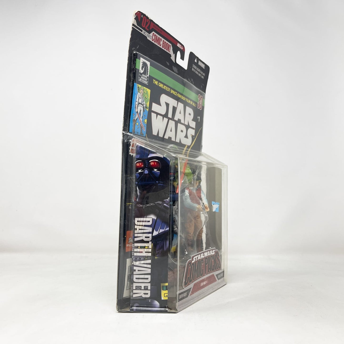 Vintage Hasbro Star Wars Mid MOC Comic Pack #2 Darth Vader and Rebel Officer - Hasbro Star Wars Darkhorse Comic Action Figure 2-Pack