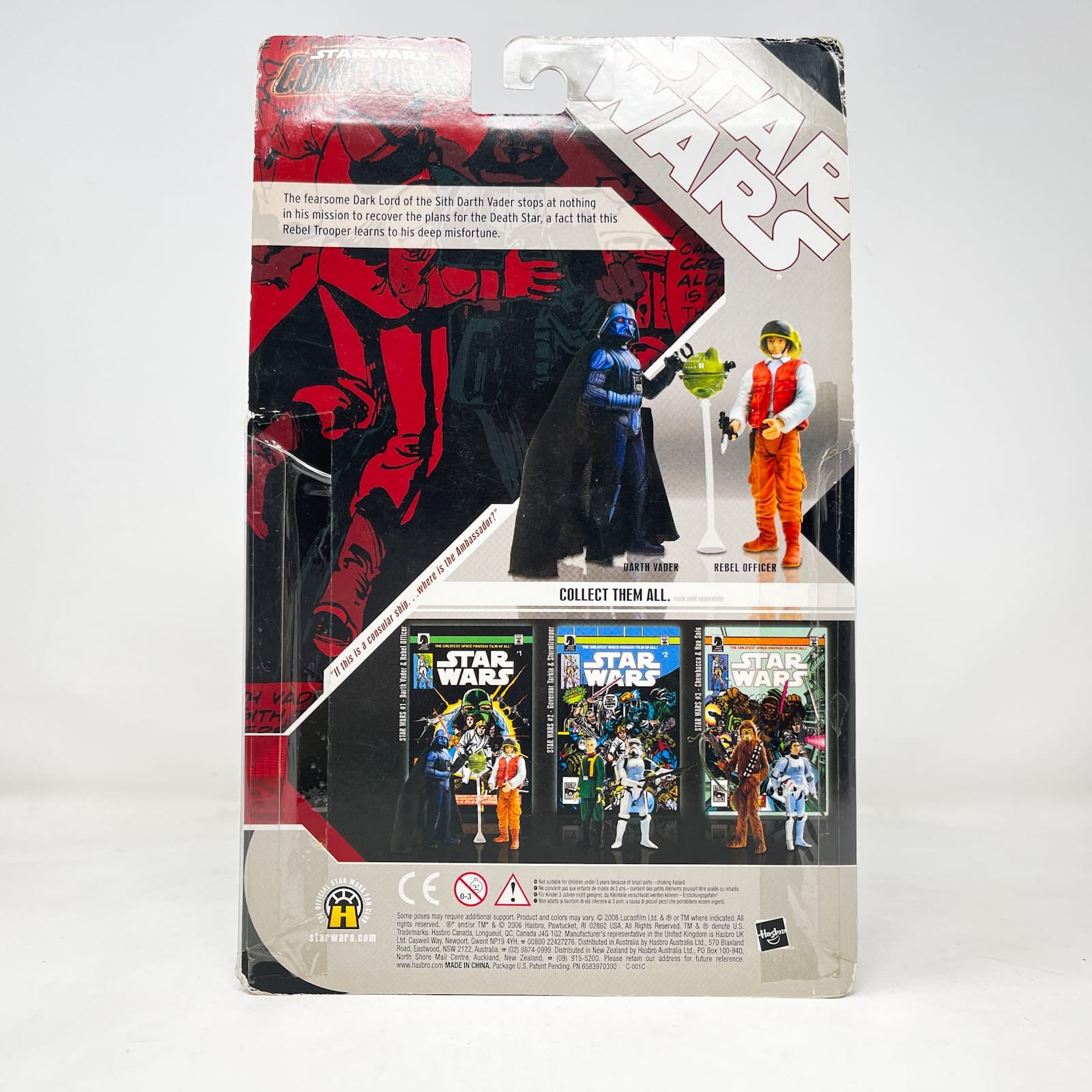 Vintage Hasbro Star Wars Mid MOC Comic Pack #2 Darth Vader and Rebel Officer - Hasbro Star Wars Darkhorse Comic Action Figure 2-Pack