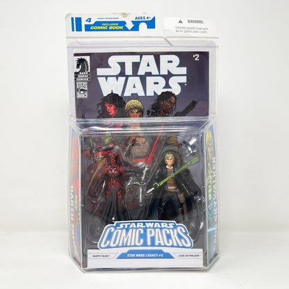 Vintage Hasbro Star Wars Mid MOC Comic Pack #4 Darth Talon & Cade Skywalker - Hasbro Dark Horse Comic Action Figure 2-Pack (2008)