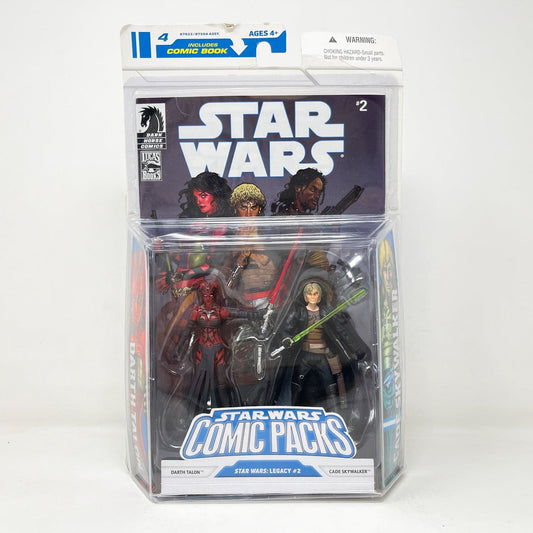 Vintage Hasbro Star Wars Mid MOC Comic Pack #4 Darth Talon & Cade Skywalker - Hasbro Dark Horse Comic Action Figure 2-Pack (2008)