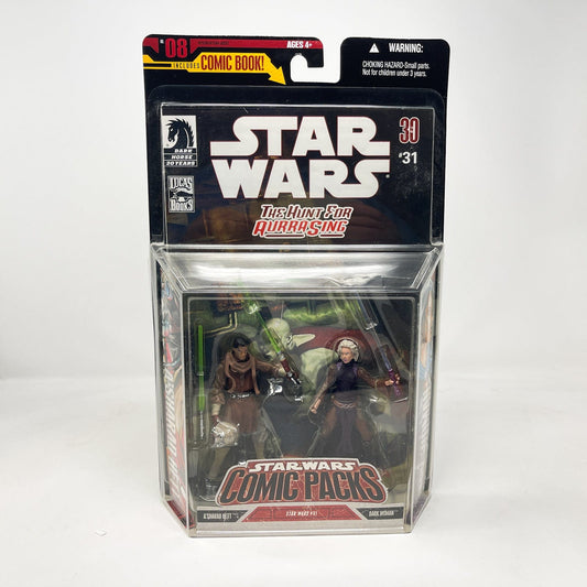 Vintage Hasbro Star Wars Mid MOC Comic Pack A'Sharad Hett & Dark Woman - Hasbro Star Wars Darkhorse Comic Action Figure 2-Pack