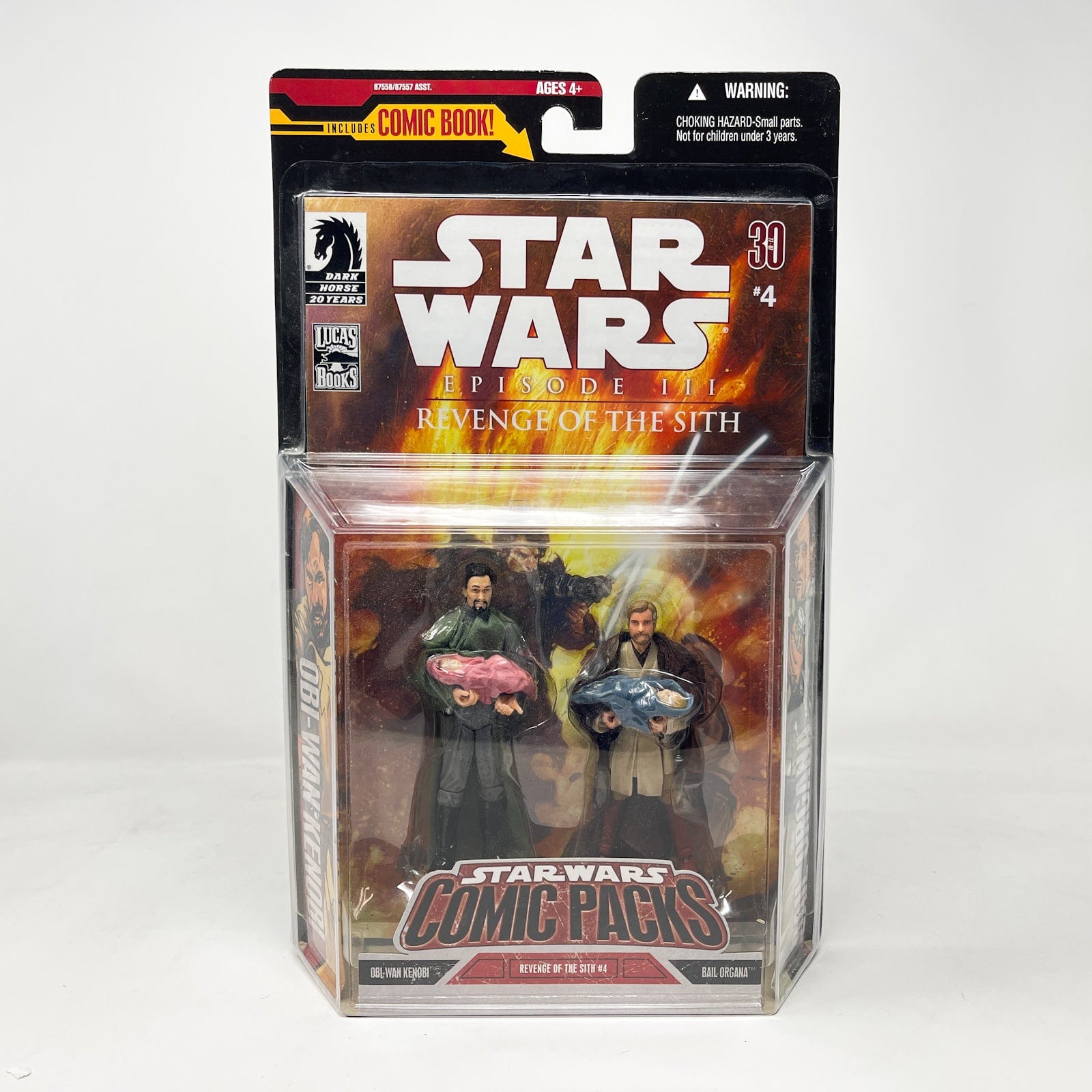 Vintage Hasbro Star Wars Mid MOC Comic Pack Obi-Wan Kenobi & Bail Organa - Hasbro Star Wars Darkhorse Comic Action Figure 2-Pack