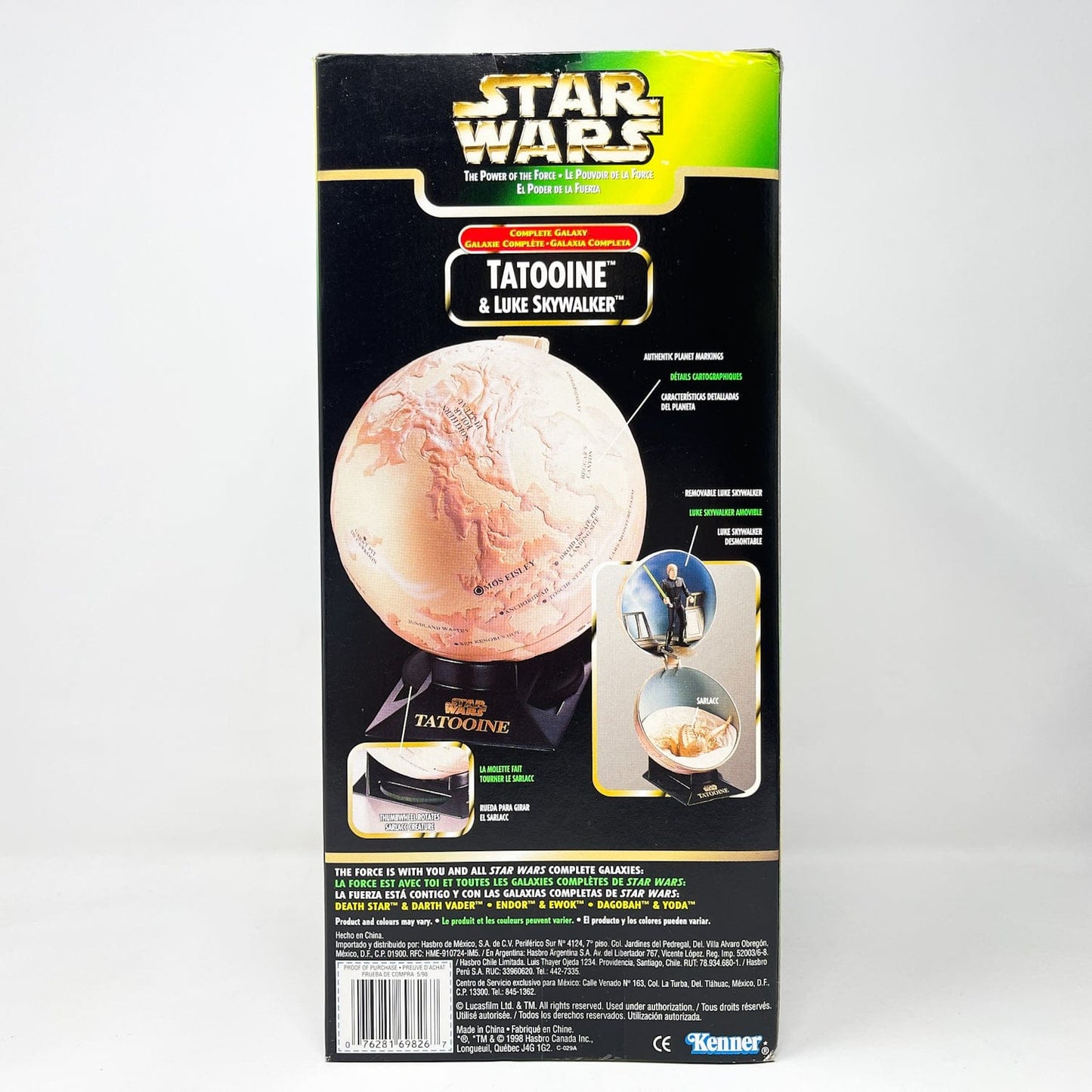 Vintage Hasbro Star Wars Mid MOC Complete Galaxy Planets & Figure - Full Set of 4 - Hasbro Power of the Force (POTF2)