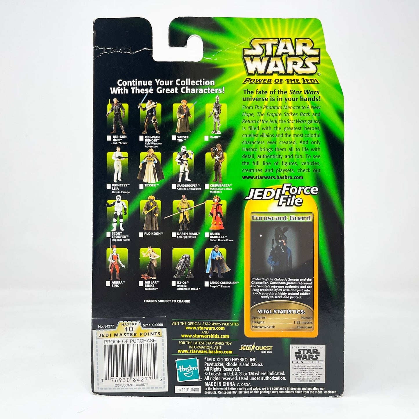 Vintage Hasbro Star Wars Mid MOC Coruscant Guard - Hasbro Power of the Jedi POTJ (2000)