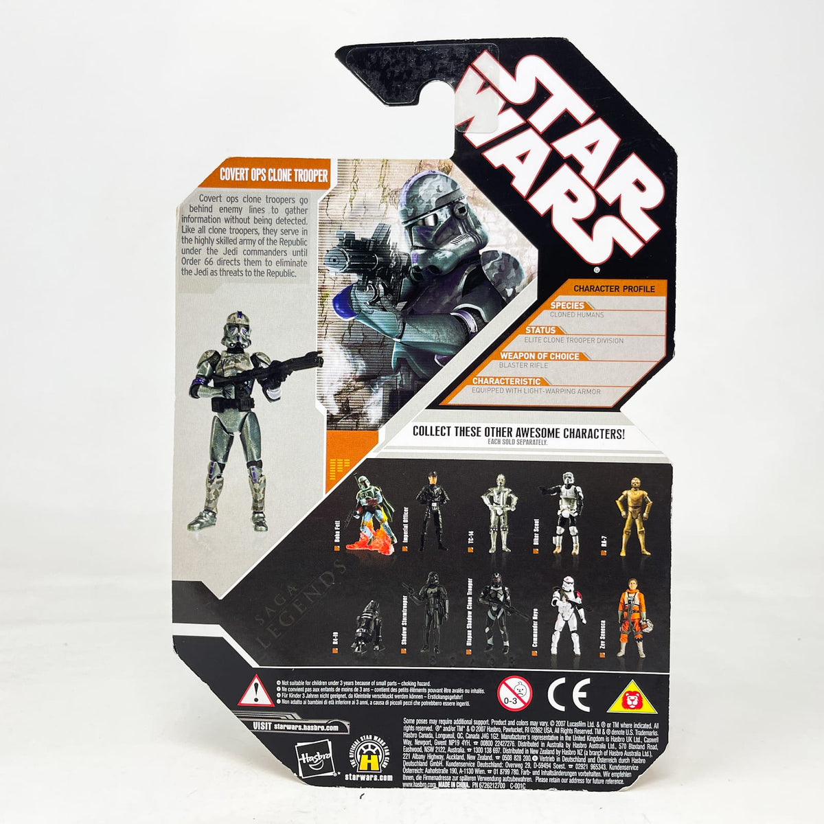 Vintage Hasbro Star Wars Mid MOC Covert Ops Clone Trooper  - Hasbro 30th Anniversary Collection (2008)