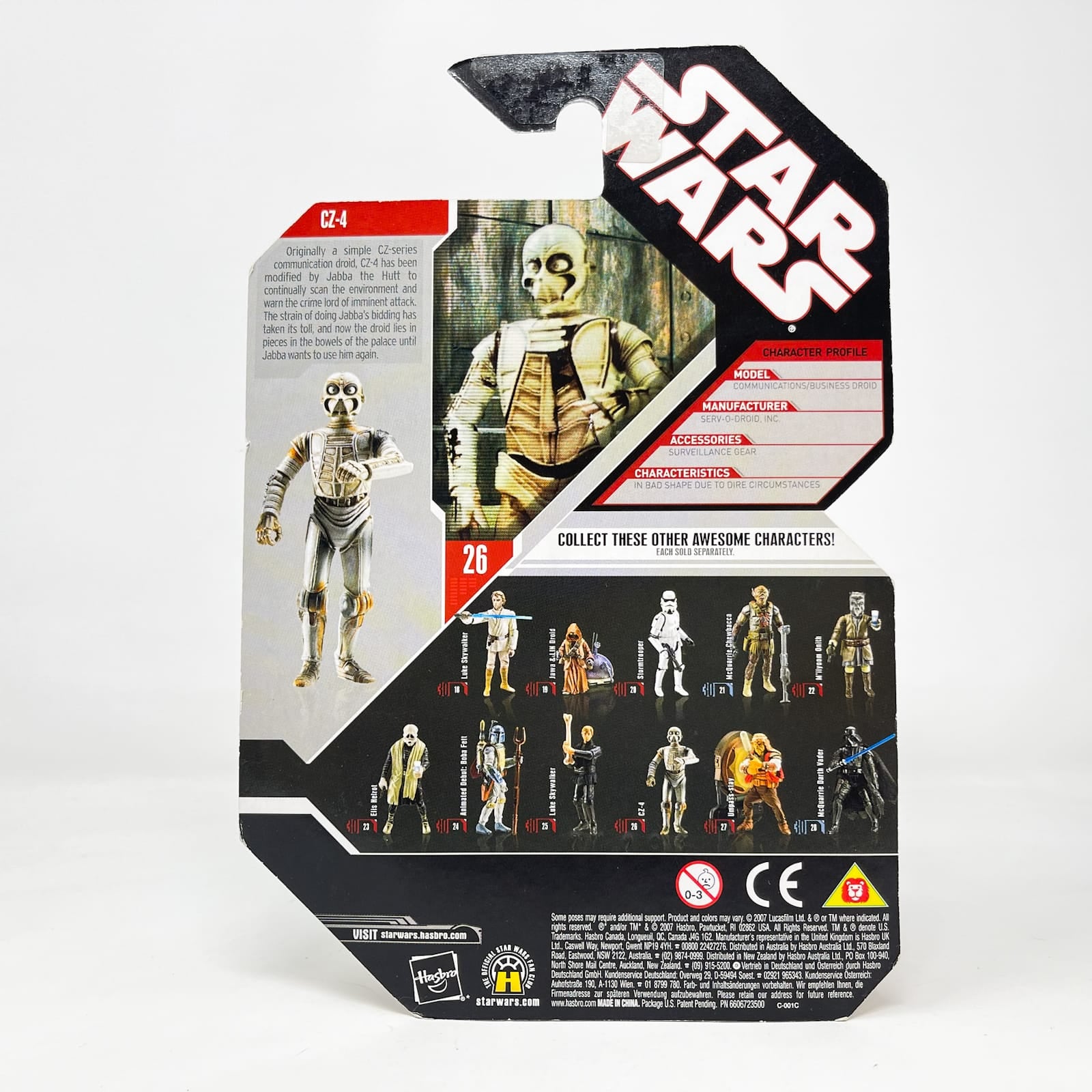 Vintage Hasbro Star Wars Mid MOC CZ-4 #26 - Hasbro 30th Anniversary Collection 3.75"