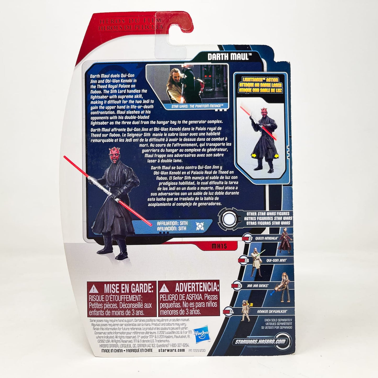 Vintage Hasbro Star Wars Mid MOC Darth Maul MH15 – Hasbro Movie Heroes (2012)