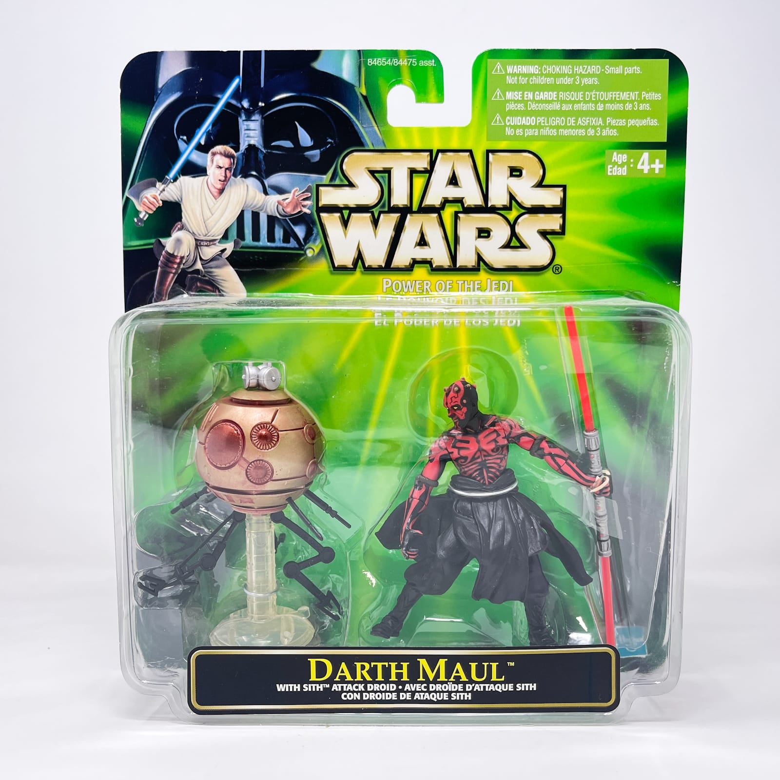 Vintage Hasbro Star Wars Mid MOC Darth Maul with Sith Attack Droid (Deluxe) - Hasbro Power of the Jedi POTJ (2001)