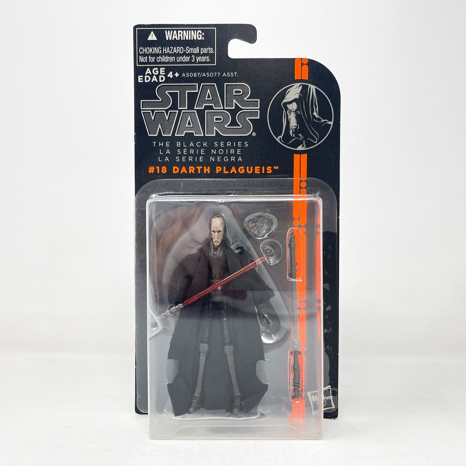 Vintage Hasbro Star Wars Mid MOC Darth Plagueis (Orange Line) #18 - Hasbro 2013 3.75" Black Series Star Wars Action Figure'