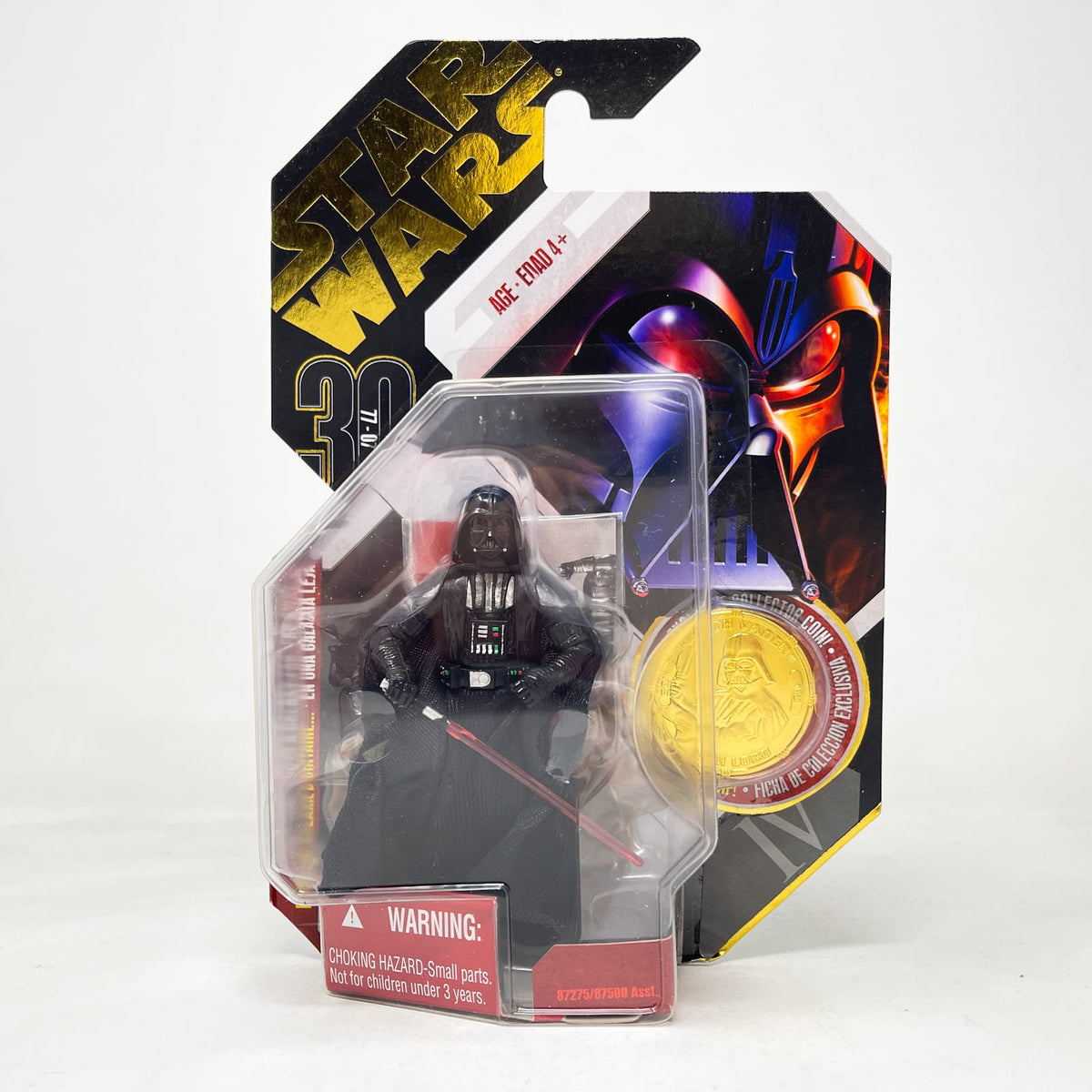 Vintage Hasbro Star Wars Mid MOC Darth Vader (ANH) #16 Gold Coin - Hasbro 30th Anniversary Collection 3.75"