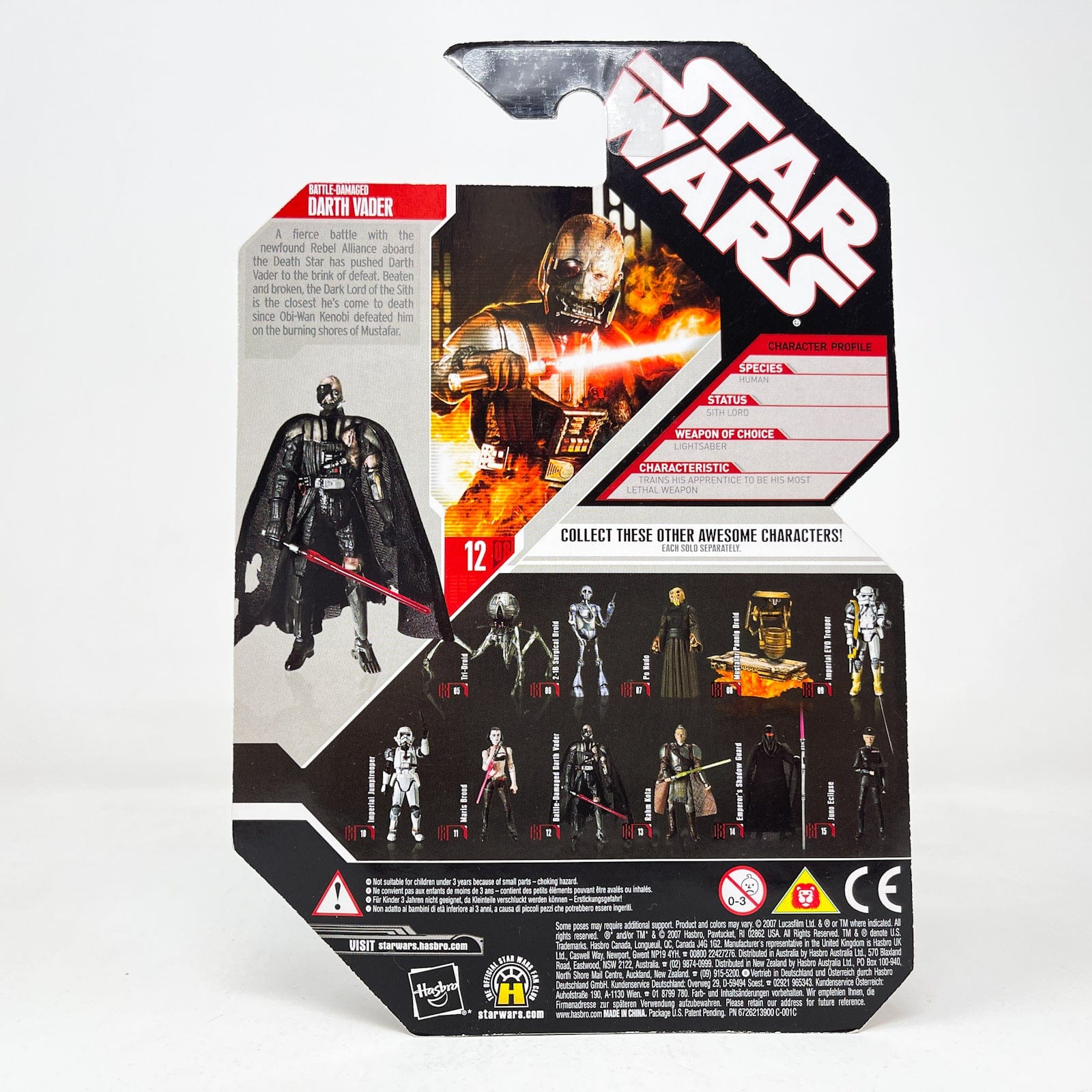 Vintage Hasbro Star Wars Mid MOC Darth Vader Battle Damaged - Hasbro 30th Anniversary Collection 3.75"