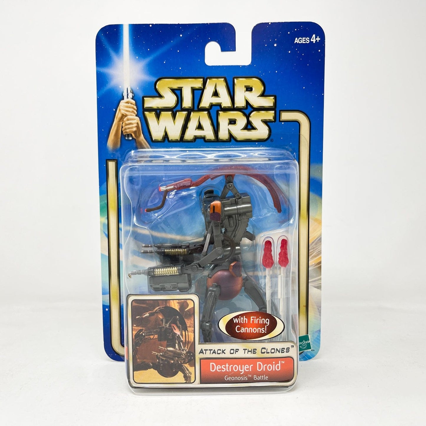 Vintage Hasbro Star Wars Mid MOC Destroyer Droid (Geonosis Battle) #02-48 - Hasbro SAGA Series 3.75"