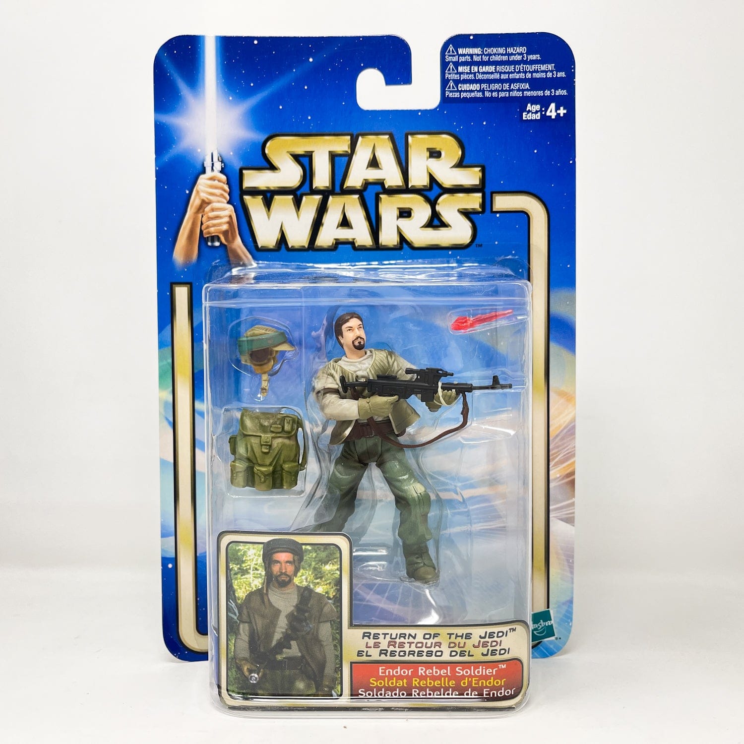 Vintage Hasbro Star Wars Mid MOC Endor Soldier #02-33 - Hasbro SAGA Series 3.75"