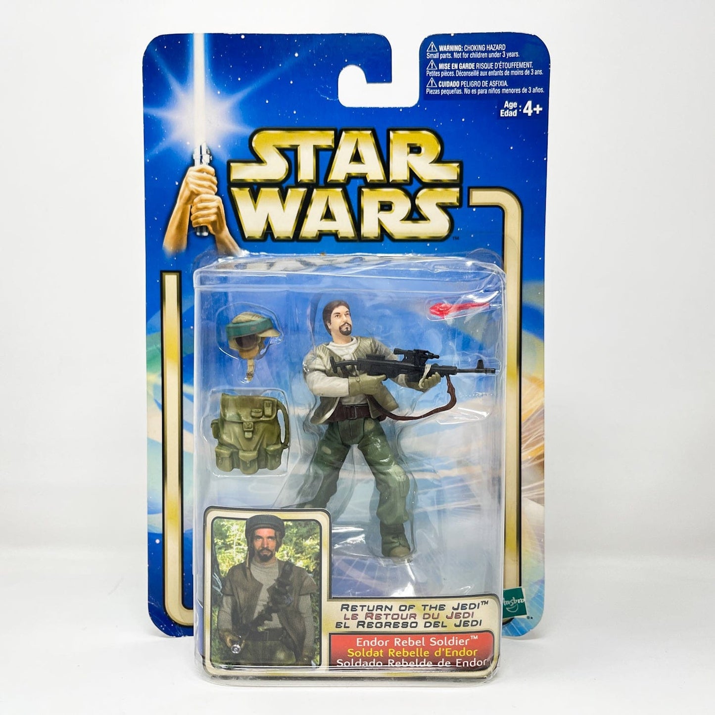 Vintage Hasbro Star Wars Mid MOC Endor Soldier #02-33 - Hasbro SAGA Series 3.75"