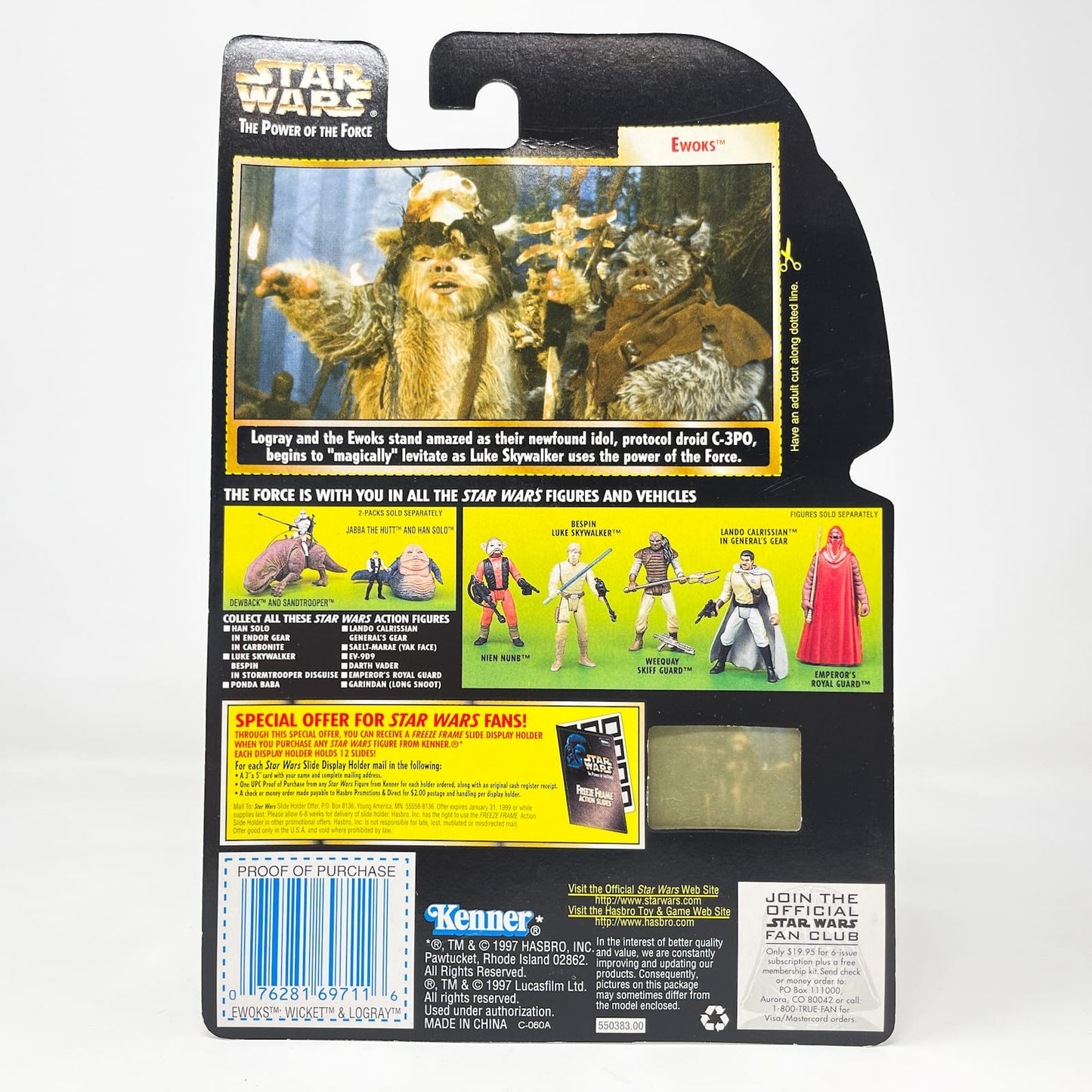 Vintage Hasbro Star Wars Mid MOC Ewoks: Wicket & Logray (with Staff, Medicine Pouch, and Spear)  – Hasbro Star Wars Power of the Force (1998)
