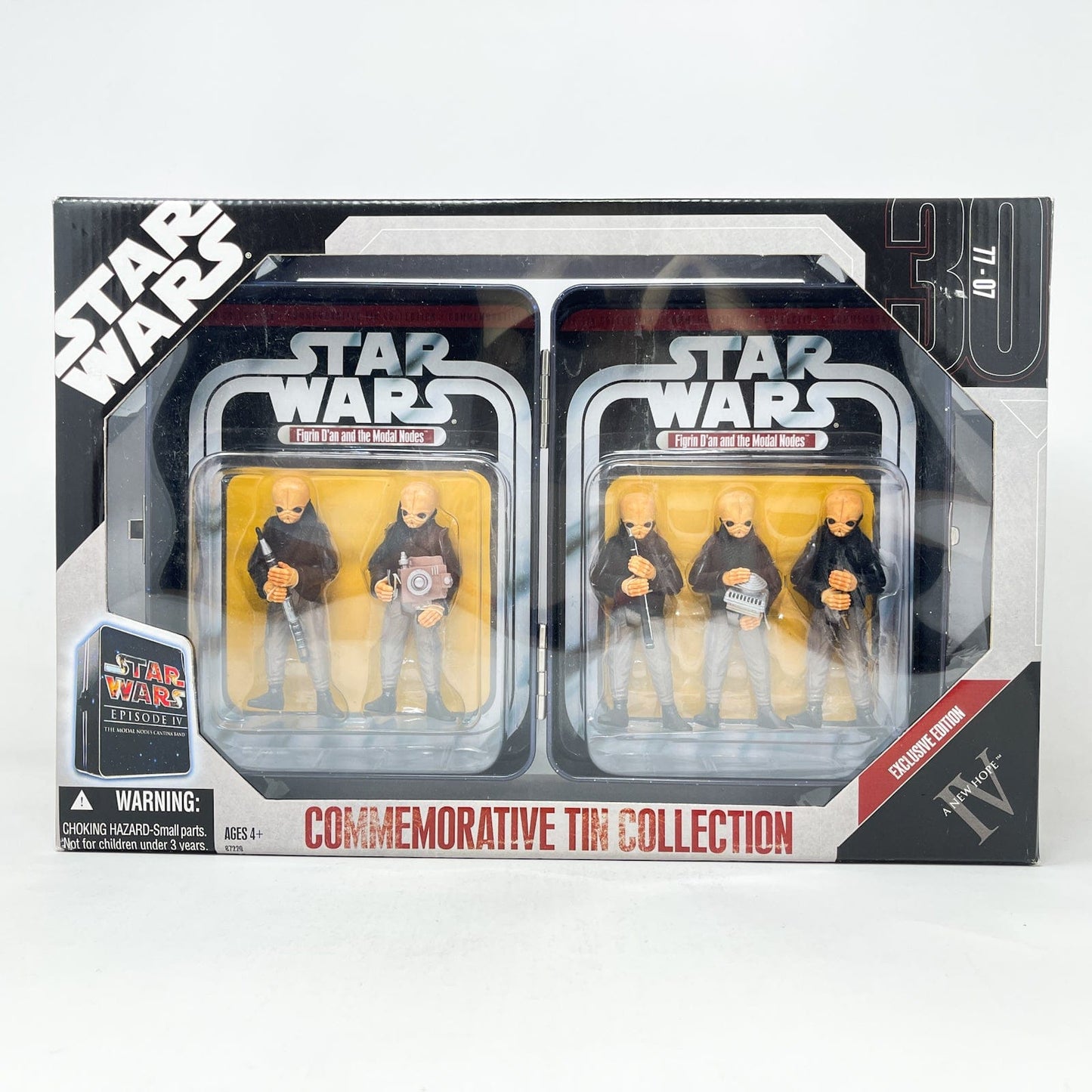 Vintage Hasbro Star Wars Mid MOC Figrin D’an & the Modal Nodes Cantina Band Tin Box Multipack- Hasbro 30th Anniversary Collection