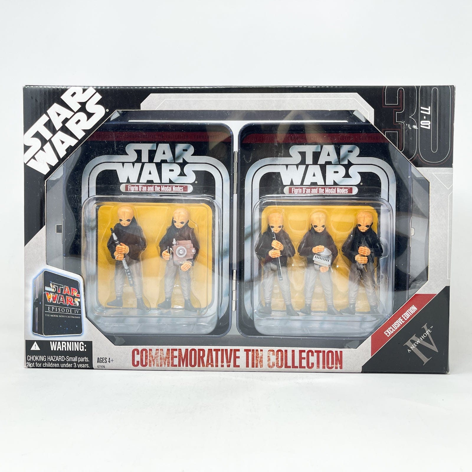 Vintage Hasbro Star Wars Mid MOC Figrin D’an & the Modal Nodes Cantina Band Tin Box Multipack- Hasbro 30th Anniversary Collection