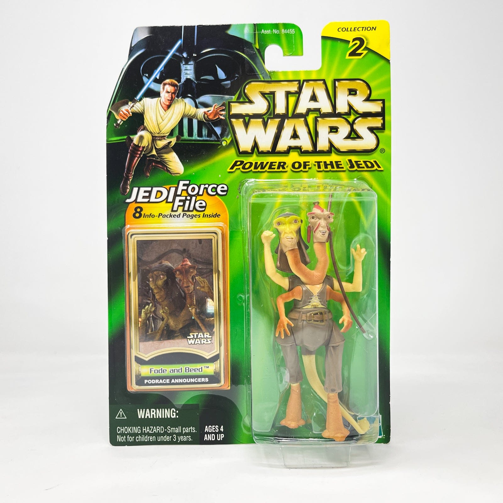 Vintage Hasbro Star Wars Mid MOC Fode and Beed (Pod Race Announcers) - Hasbro Power of the Jedi POTJ (2000)
