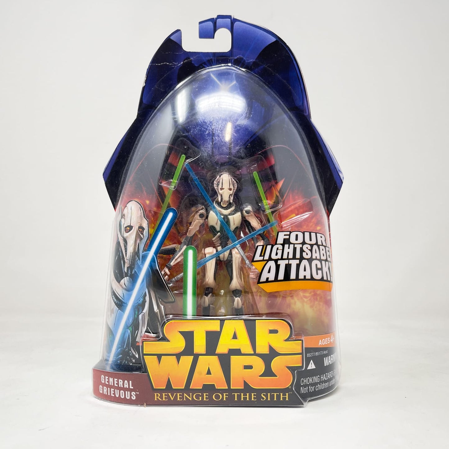 Vintage Hasbro Star Wars Mid MOC General Grievous (Four Lightsaber Attack) #09 - Hasbro ROTS 2005