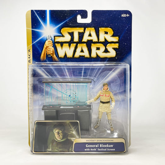 Vintage Hasbro Star Wars Mid MOC General Rieekan with Tactical Screen - Hoth Evacuation - ESB (2003) - Hasbro SAGA Ultra Figure MOC
