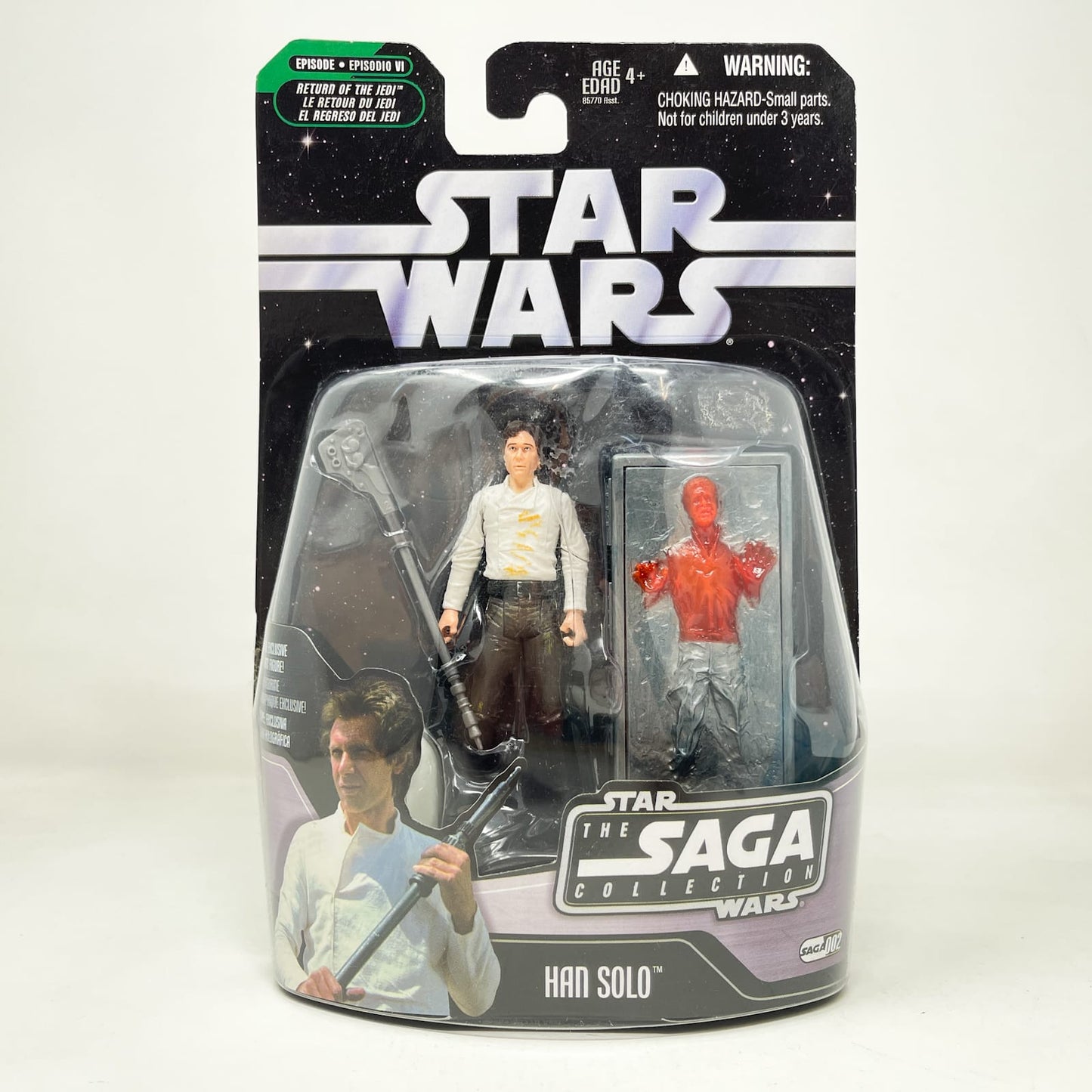 Vintage Hasbro Star Wars Mid MOC Han Solo (Carbonite) #02 - Hasbro Saga Collection (2006)