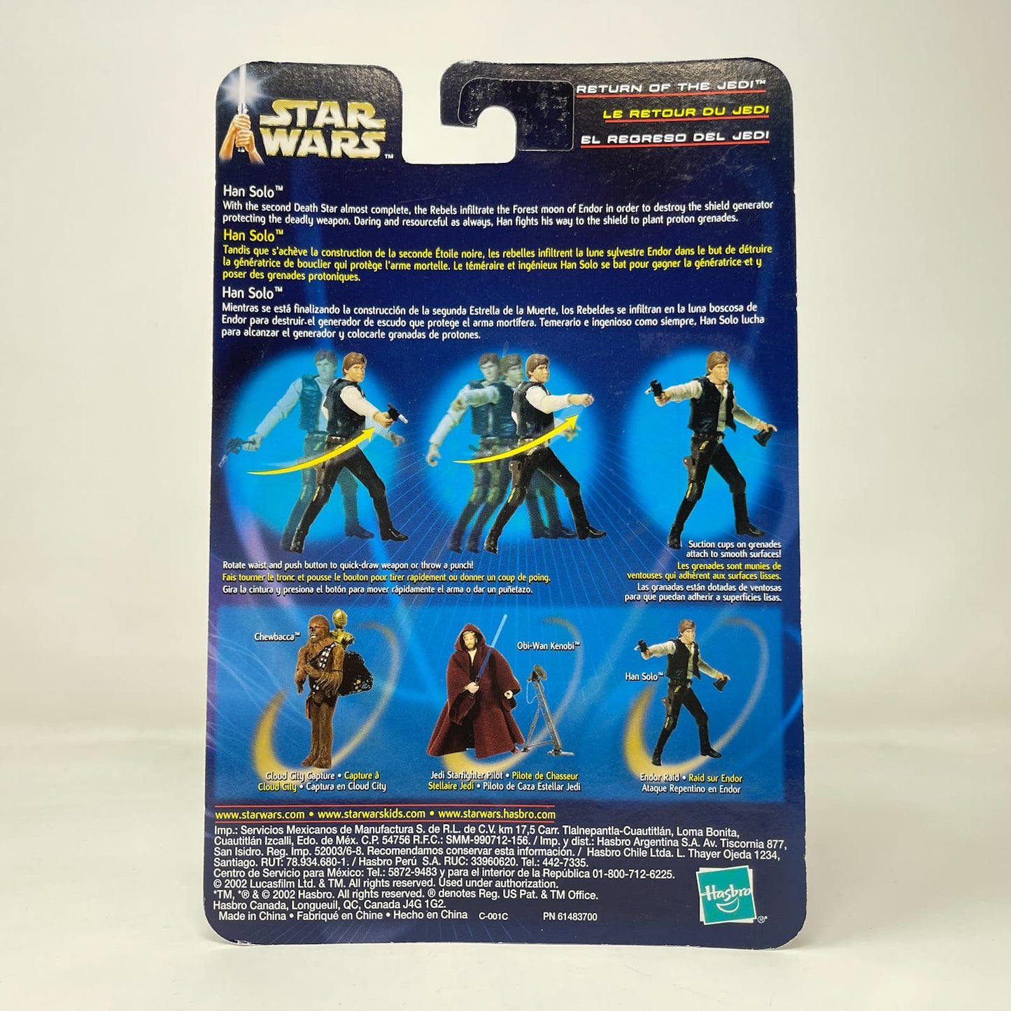 Vintage Hasbro Star Wars Mid MOC Han Solo (Endor Raid) #02-37 - Hasbro SAGA Series 3.75"