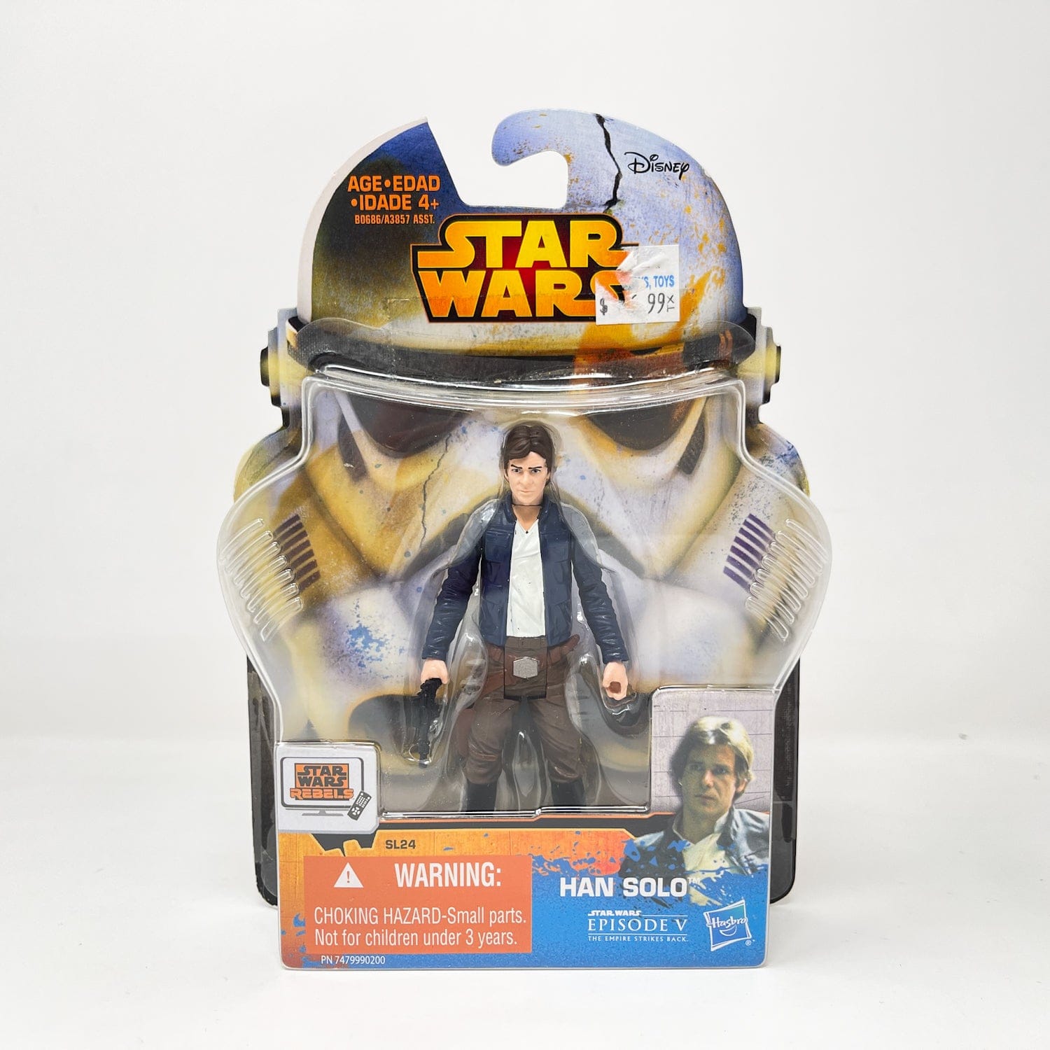 Vintage Hasbro Star Wars Mid MOC Han Solo (ESB) SL24 - Hasbro 2015 Rebels Series