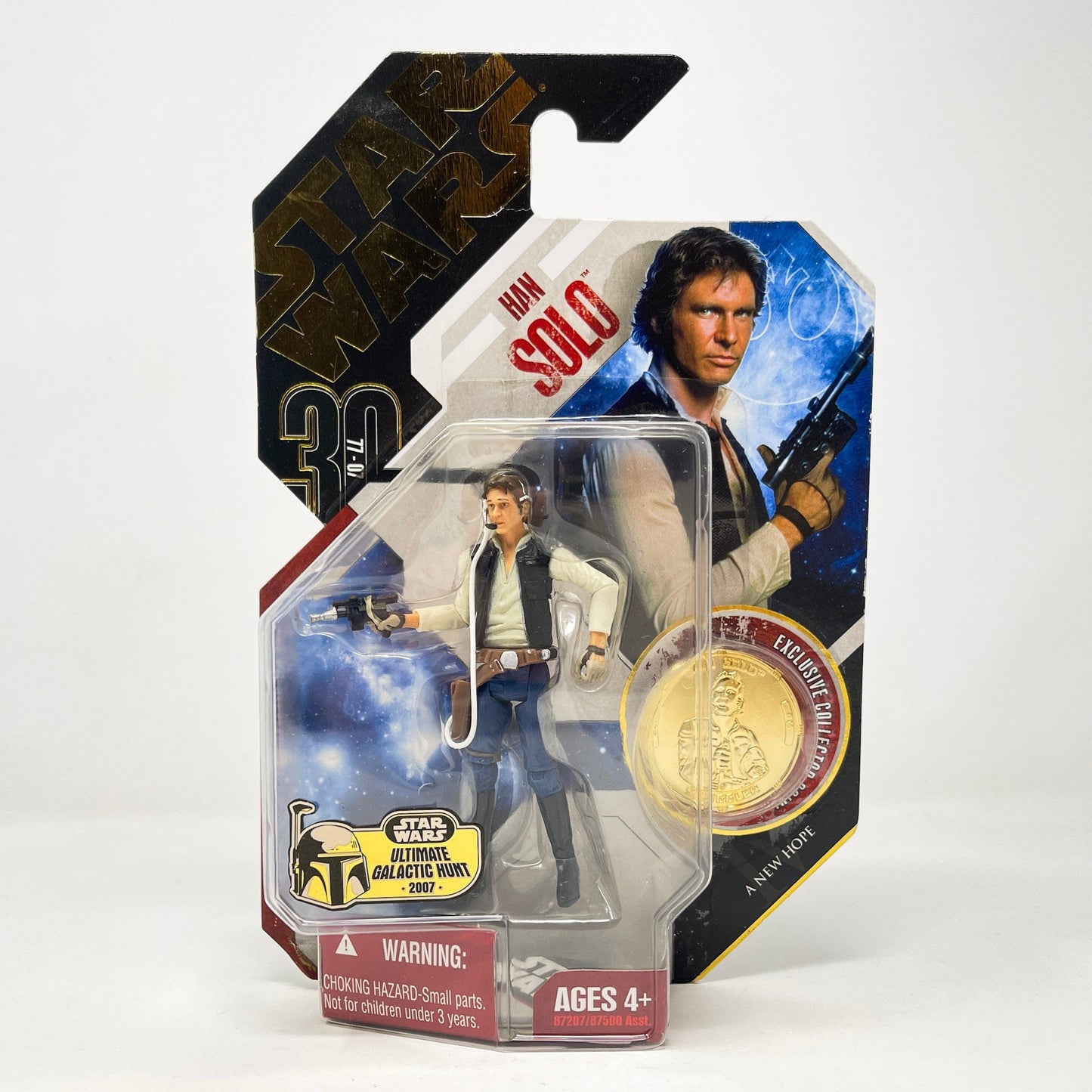 Vintage Hasbro Star Wars Mid MOC Han Solo (Gold Coin) #11 - Hasbro 30th Anniversary Collection