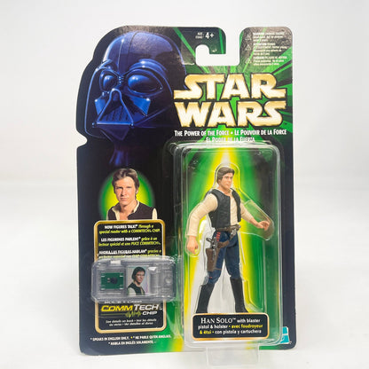 Vintage Hasbro Star Wars Mid MOC Han Solo w/ Blaster - Kenner 1996 Power of the Force (POTF2) Star Wars Action Figure