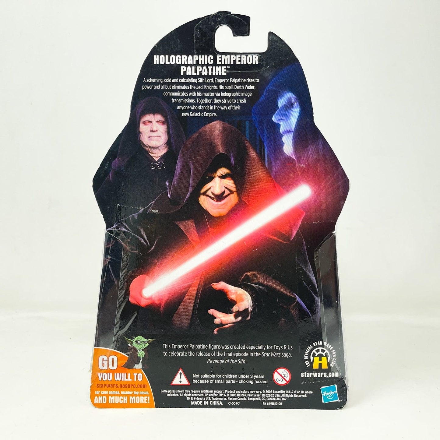 Vintage Hasbro Star Wars Mid MOC Holographic Emperor Palpatine - Hasbro Revenge of the Sith