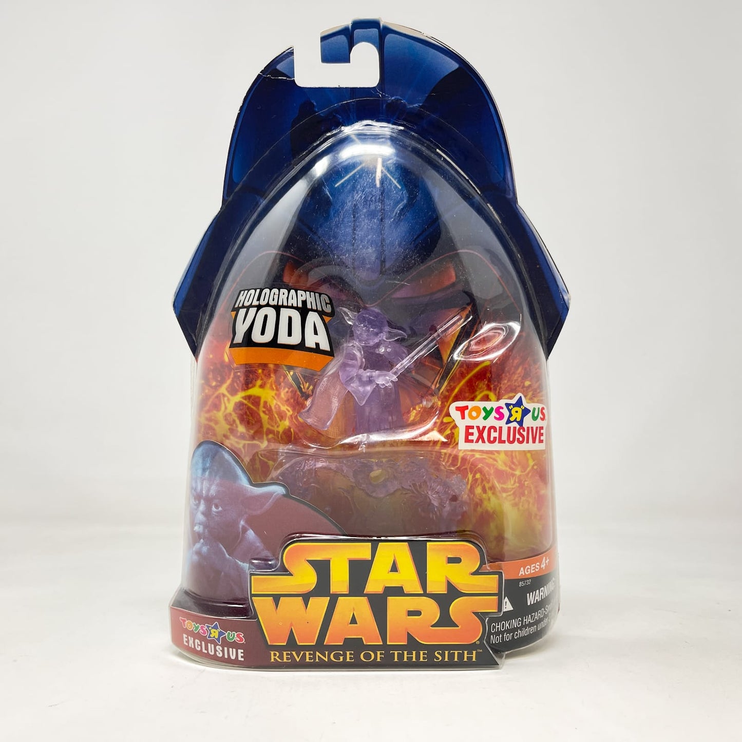 Vintage Hasbro Star Wars Mid MOC Holographic Yoda (Kashyyyk Transmission) - Hasbro ROTS 2005 Toys R Us Exclusive