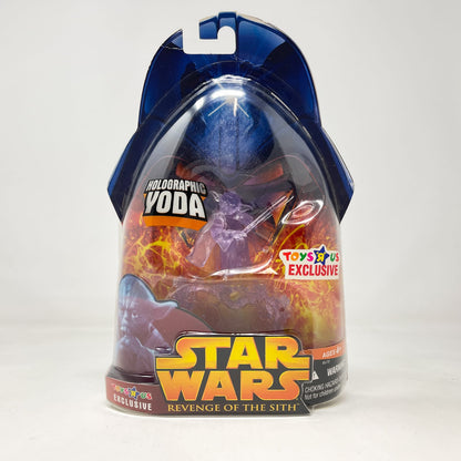 Vintage Hasbro Star Wars Mid MOC Holographic Yoda (Kashyyyk Transmission) - Hasbro ROTS 2005 Toys R Us Exclusive