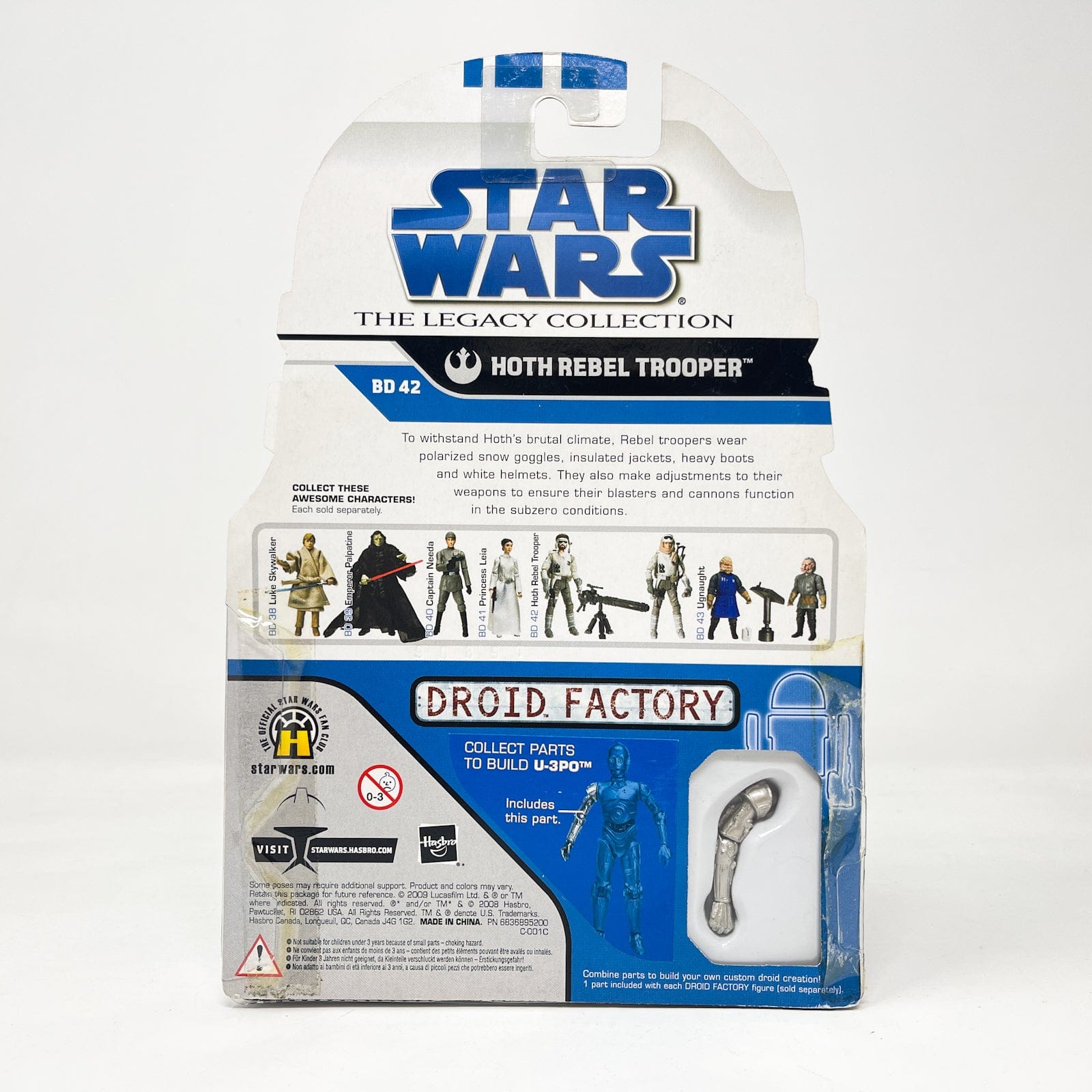 Vintage Hasbro Star Wars Mid MOC Hoth Rebel Trooper  BD 42 - Hasbro Legacy Collection (2009)