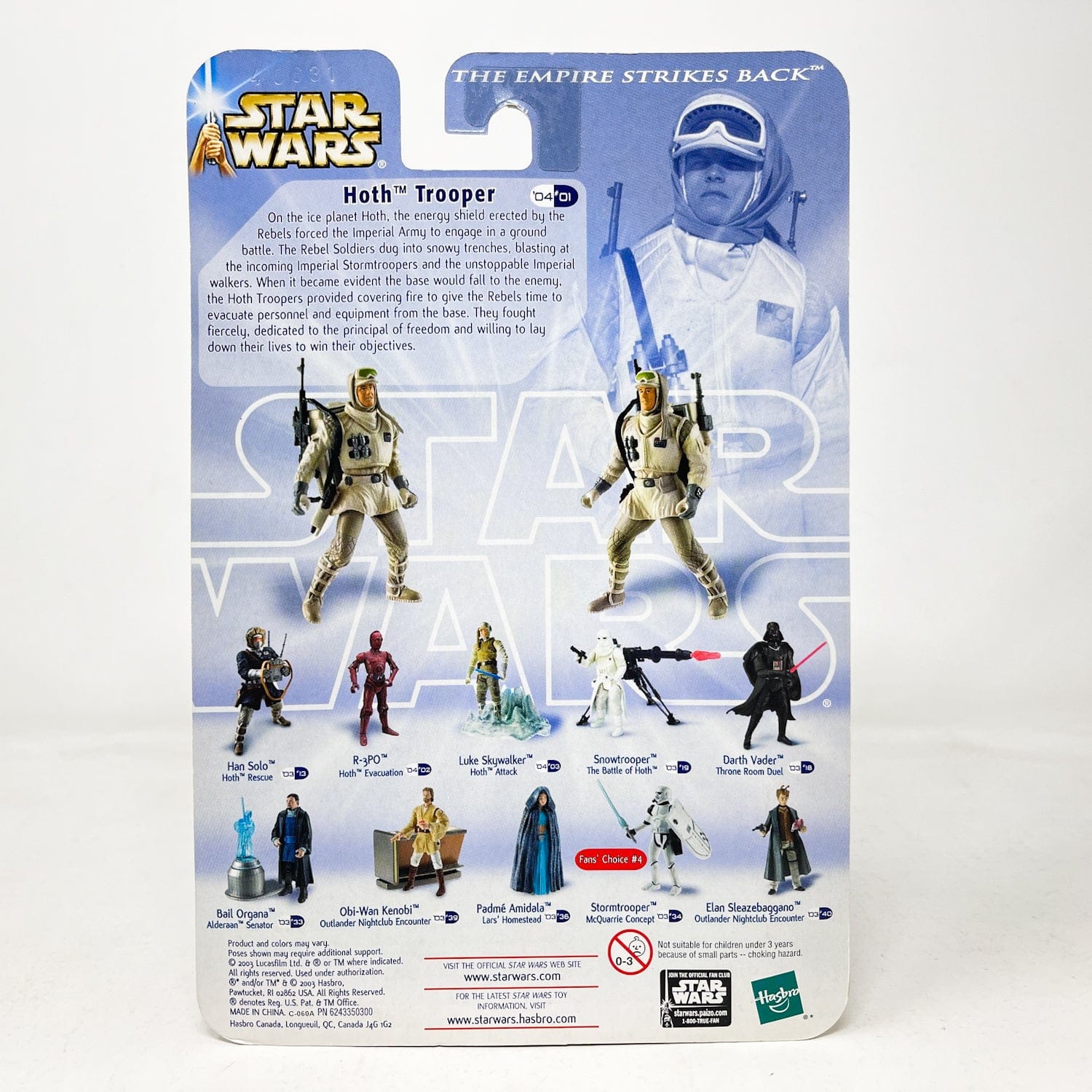 Vintage Hasbro Star Wars Mid MOC Hoth Trooper (Hoth Evacuation) #04-01 - Hasbro SAGA Series 3.75"