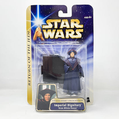 Vintage Hasbro Star Wars Mid MOC Imperial Dignitary Kren Blista-Vinee (Death Star Procession) #03-41 - Hasbro SAGA Series 3.75"