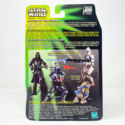 Vintage Hasbro Star Wars Mid MOC Jango Fett (AOTC Sneak Preview) - Hasbro Power of the Jedi POTJ (2002)