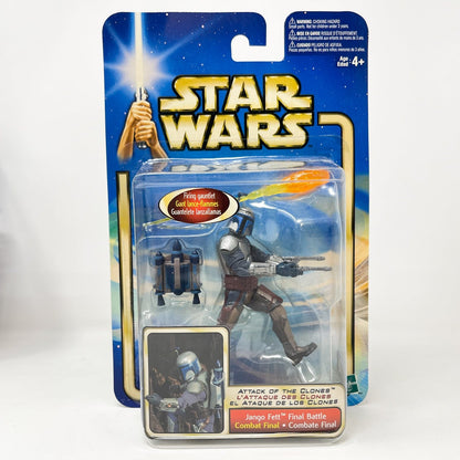Vintage Hasbro Star Wars Mid MOC Jango Fett (Final Battle) #02-31 - Hasbro SAGA Series 3.75"
