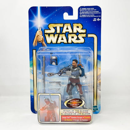 Vintage Hasbro Star Wars Mid MOC Jango Fett (Kamino Escape) #02-13 - Hasbro SAGA Series 3.75"