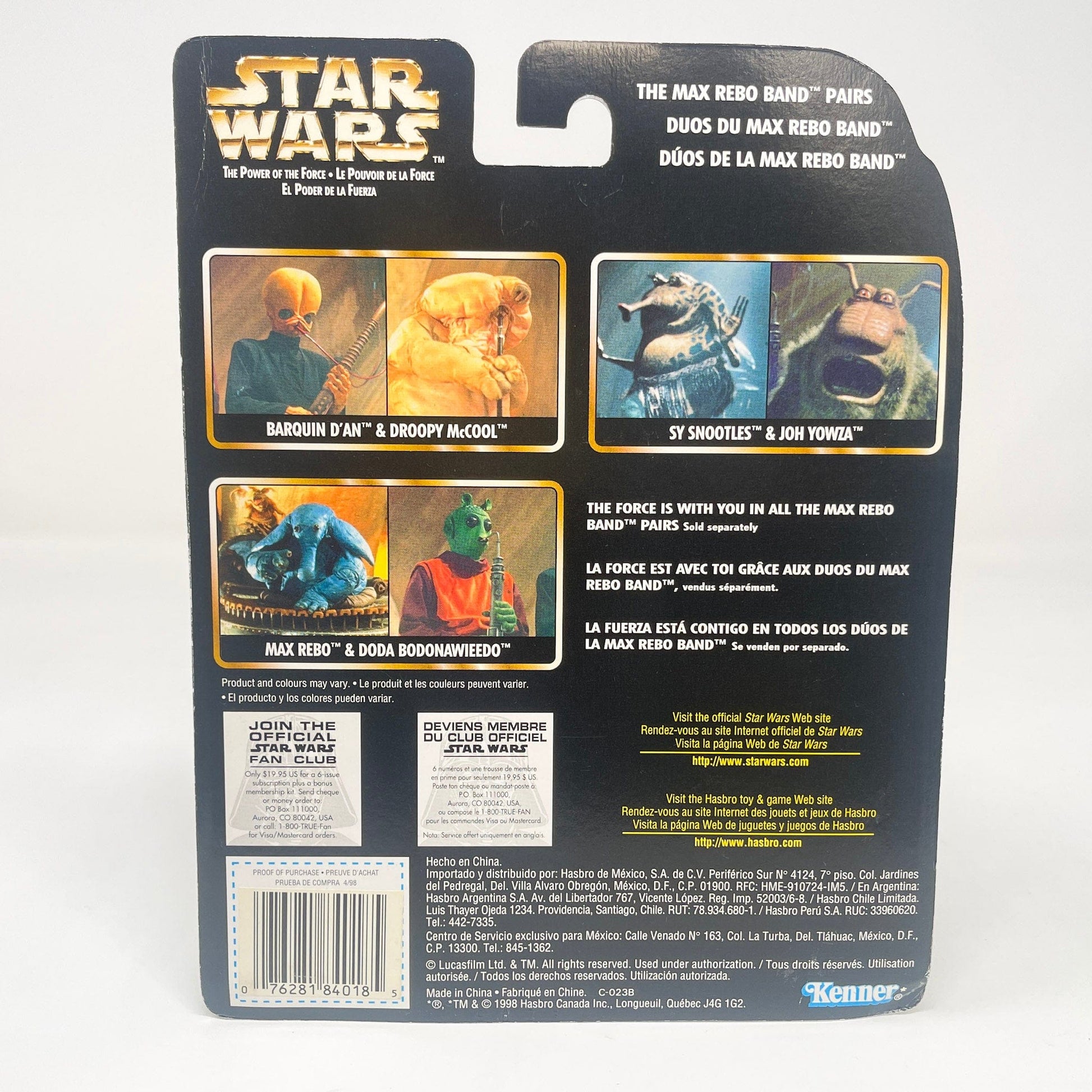 Vintage Hasbro Star Wars Mid MOC Joh Yowza & Sy Snootles (Max Rebo Band Pairs) - Kenner 1998 Power of the Force (POTF2) Star Wars Action Figure Set