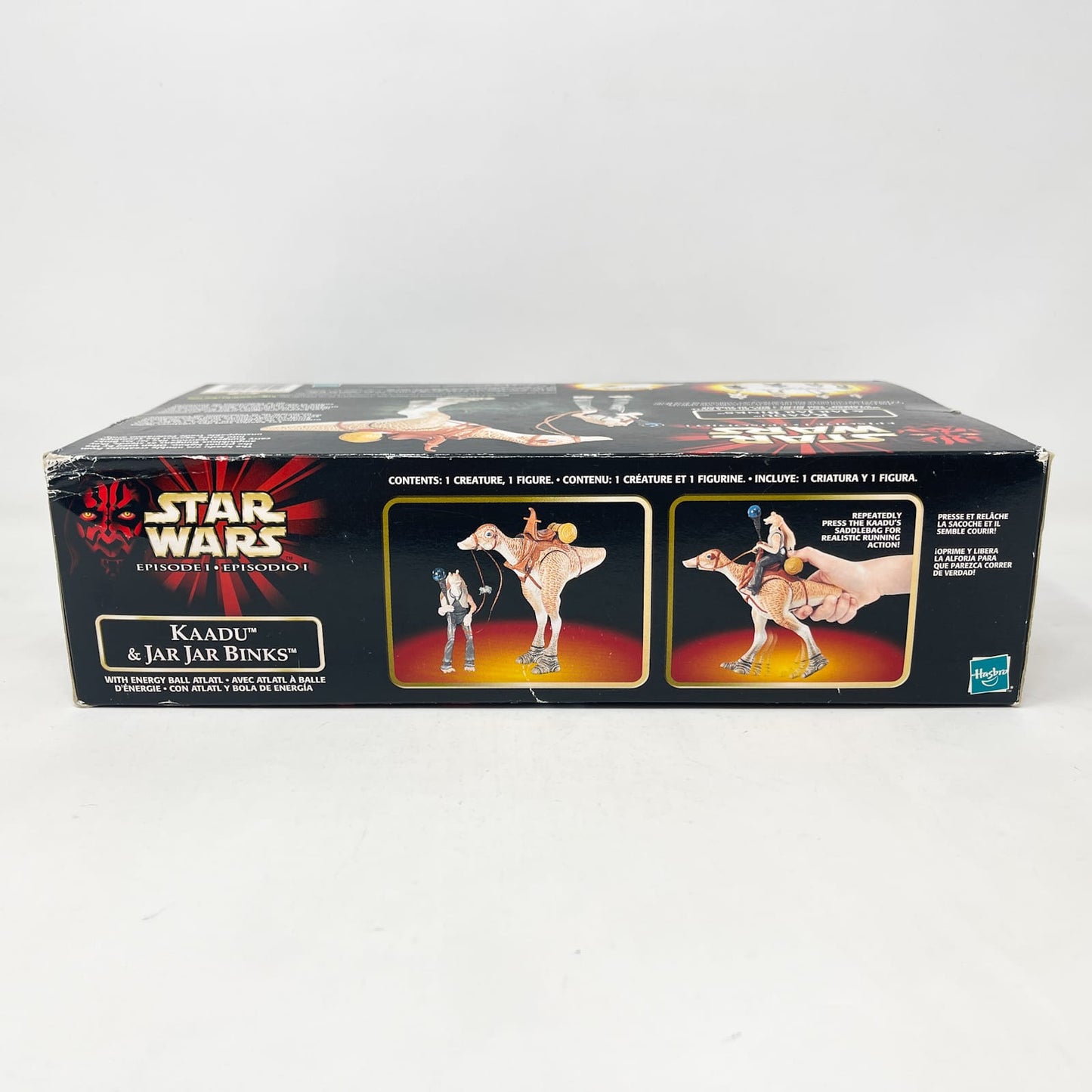 Vintage Hasbro Star Wars Mid MOC Kaadu & Jar Jar Binks - Hasbro The Phantom Menace (1999)