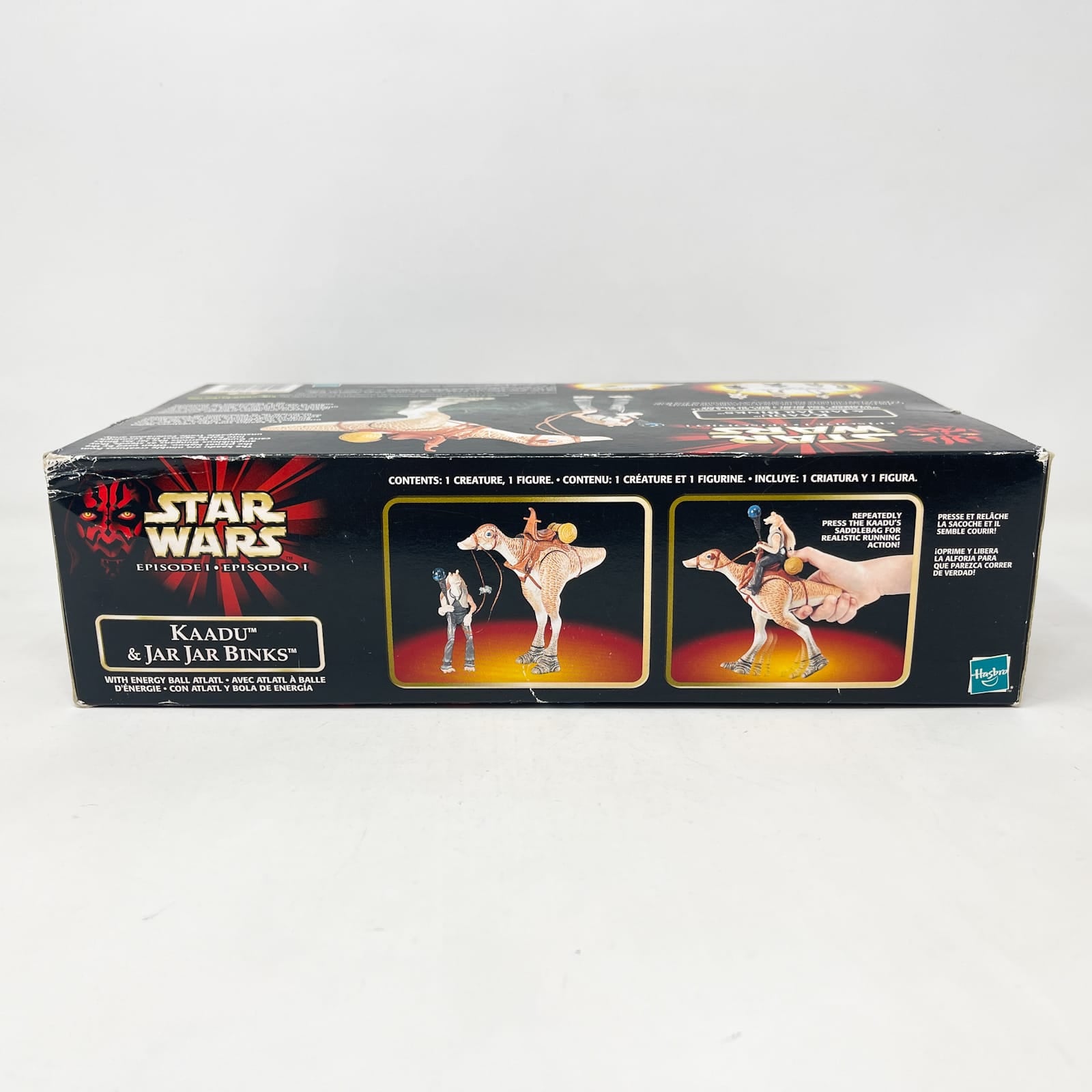 Vintage Hasbro Star Wars Mid MOC Kaadu & Jar Jar Binks - Hasbro The Phantom Menace (1999)